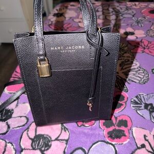 Marc Jacobs Black Mini Bag with key & lock Gold Accents